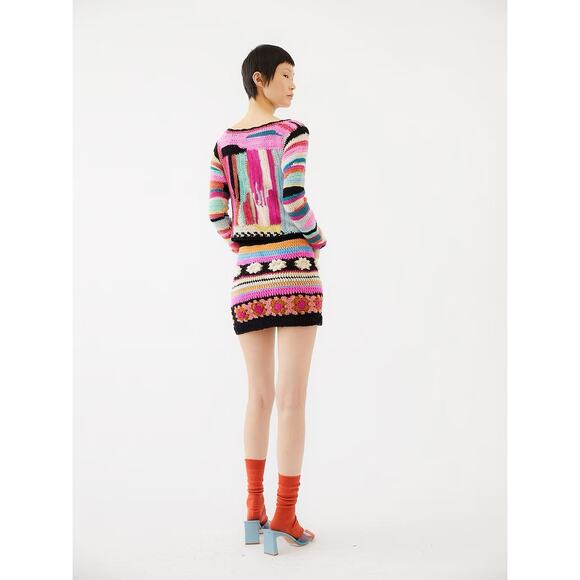 Tach Clothing Capella Crochet Top 100% Merino Wool Small NWT - Picture 3 of 7